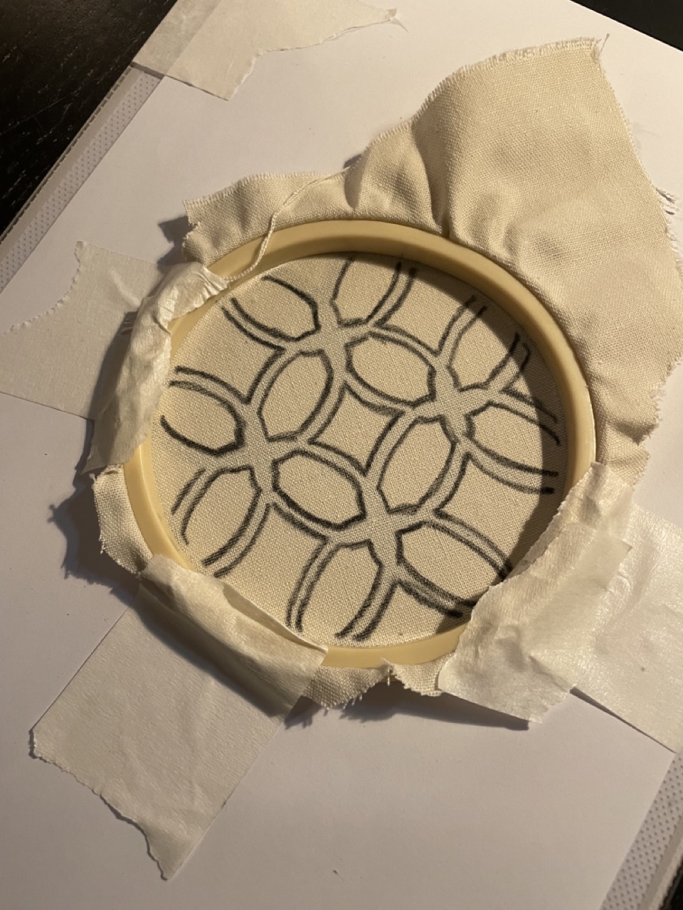 Lines distort as fabric shifts