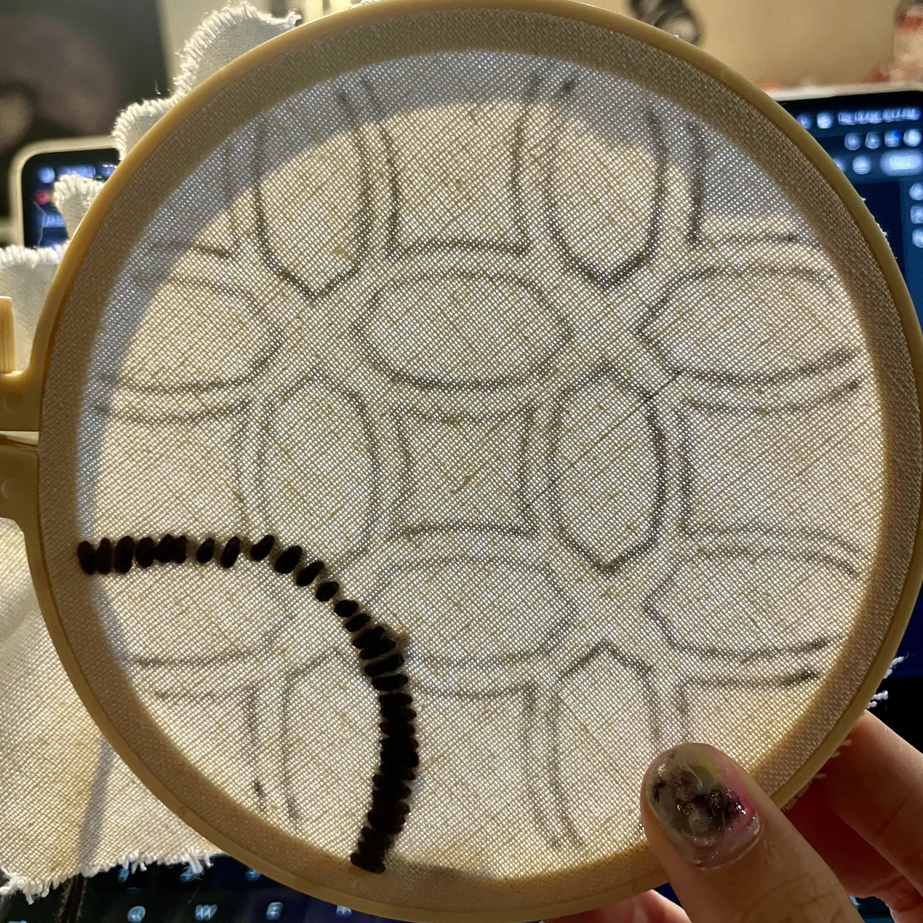 Embroidery study, square 1