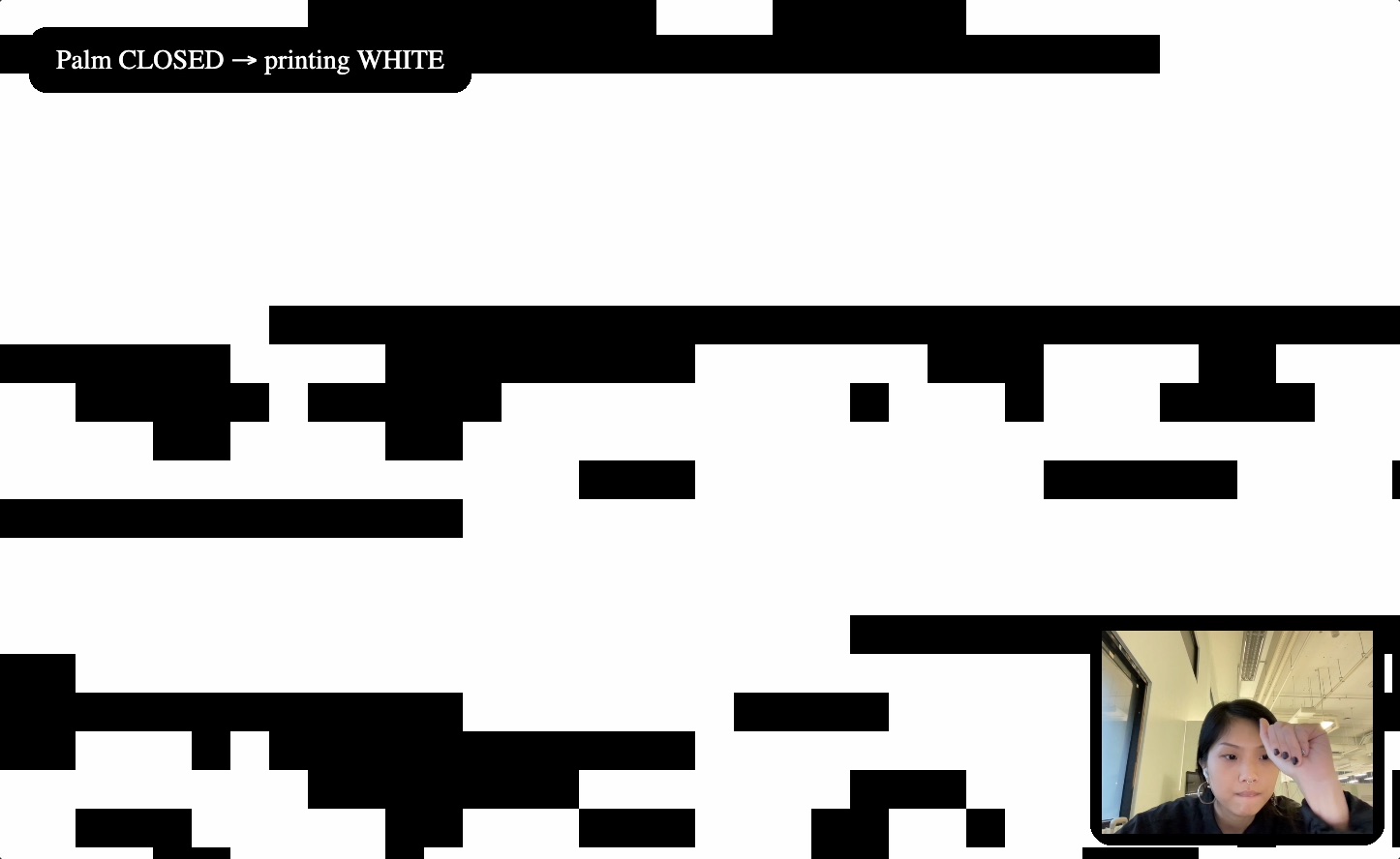Still of the final pixel-based gesture sketch