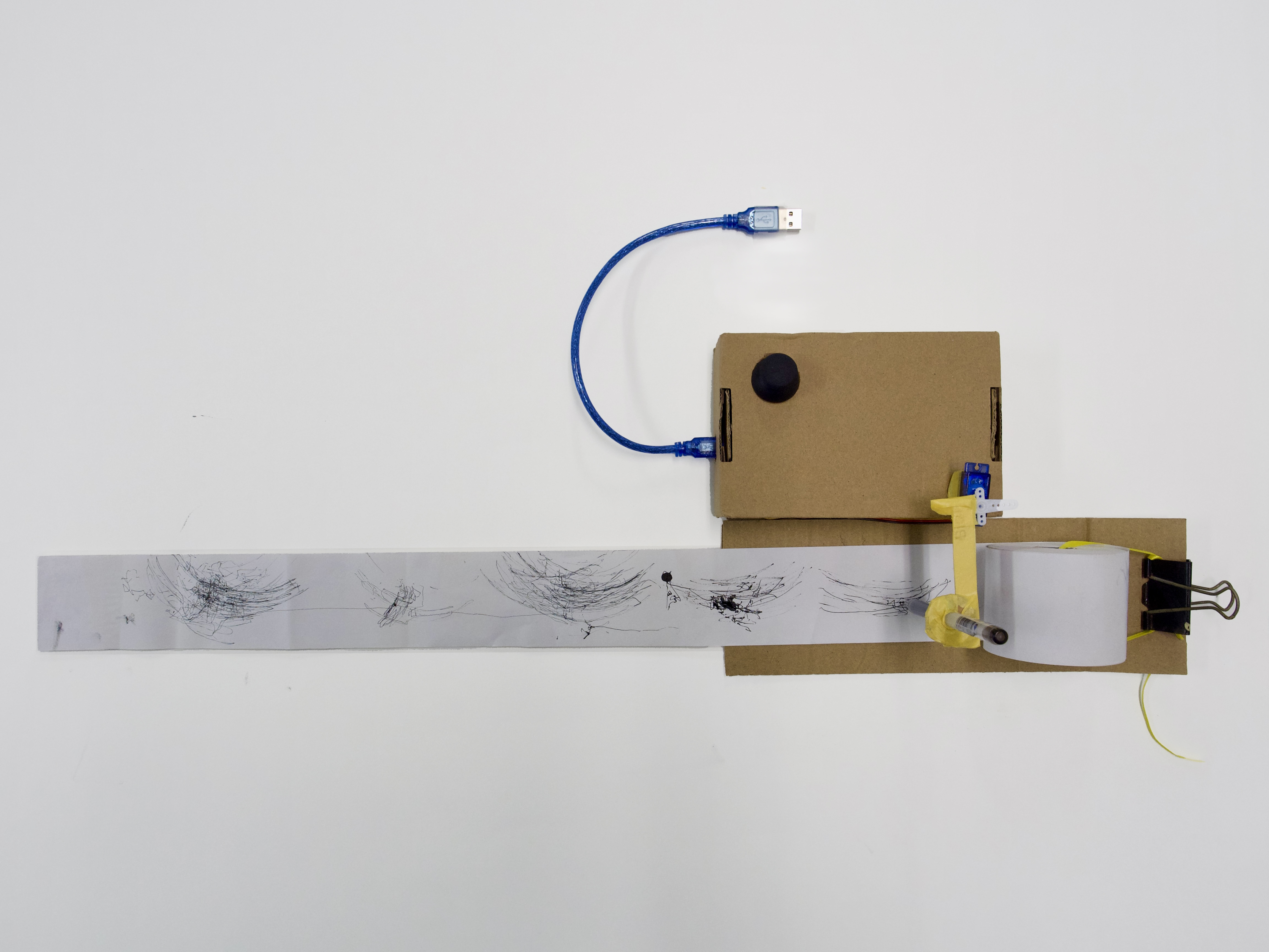 Overview of the servo drawing setup