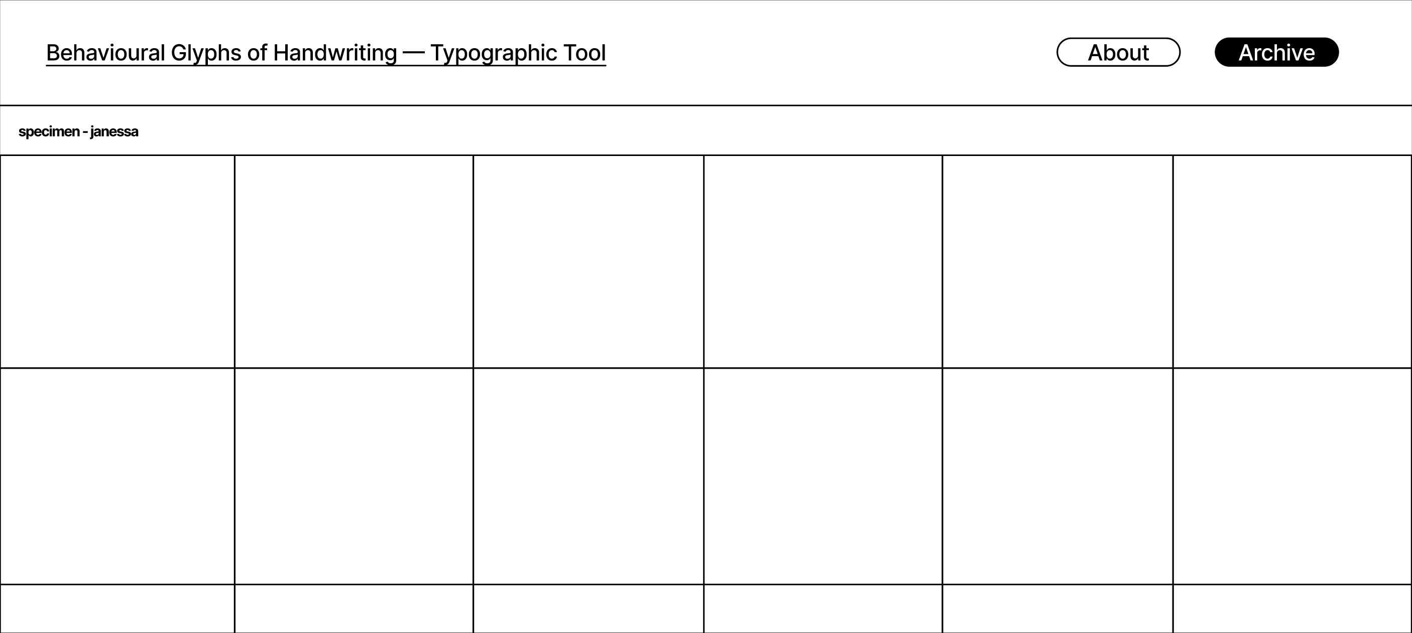 Archive specimen mode wireframe