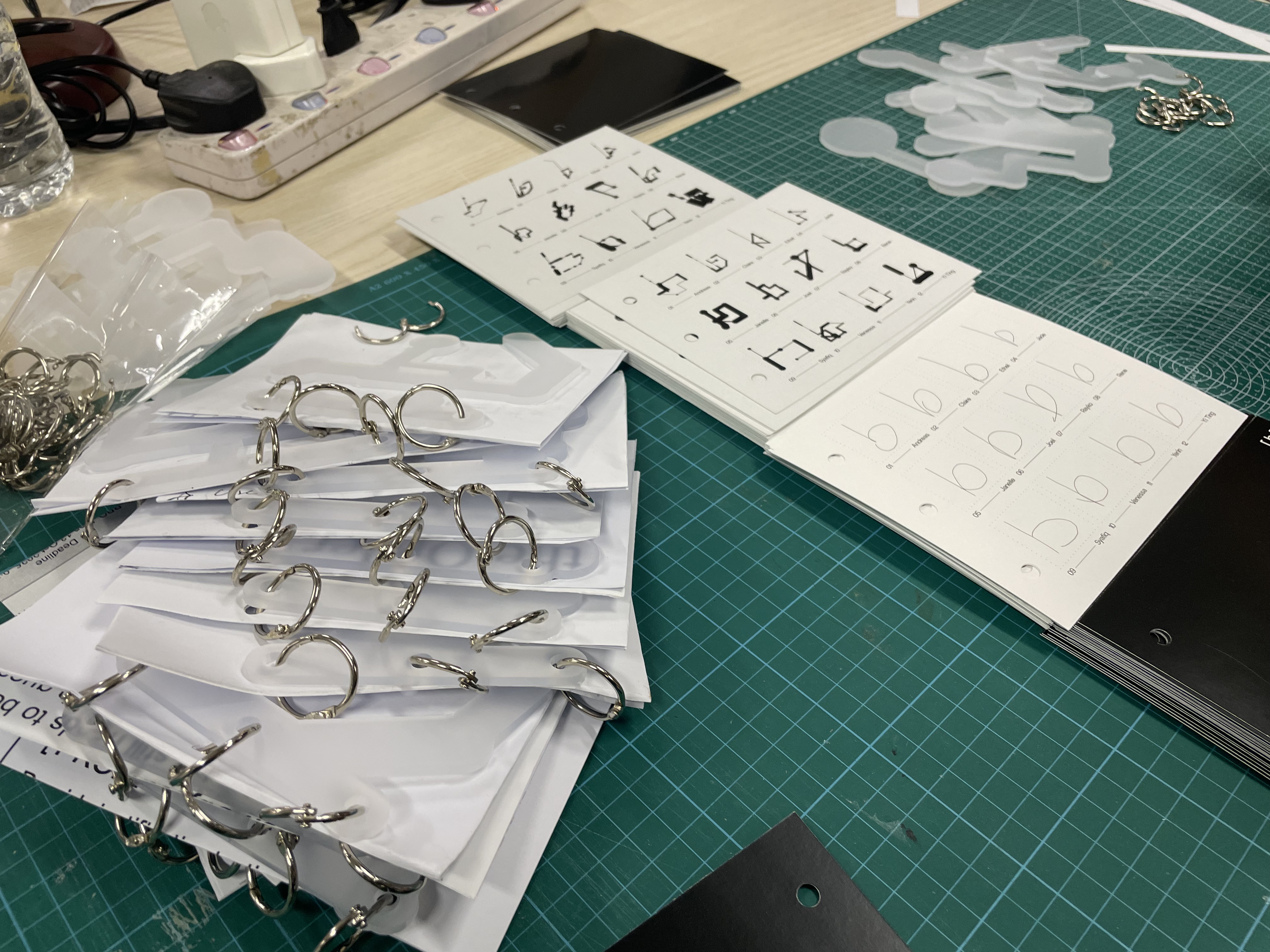 Alphabet zine production process