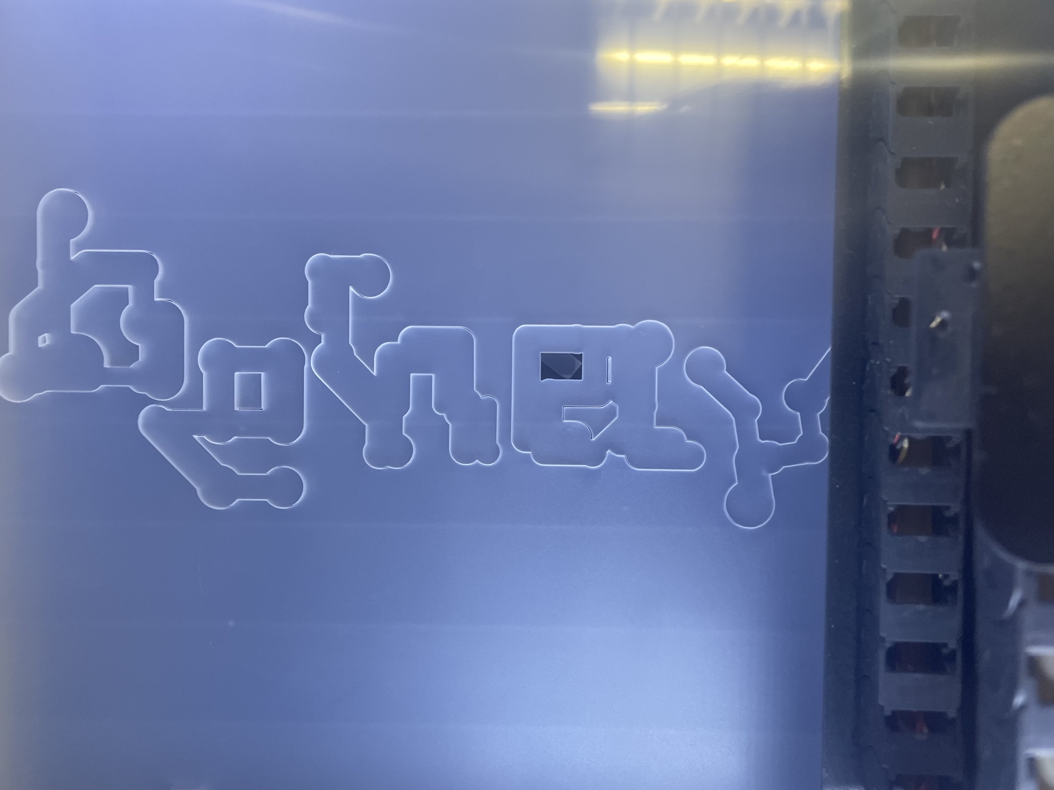 Laser cut logo process