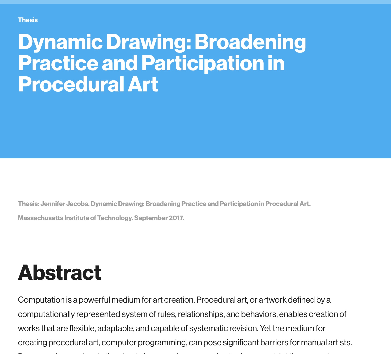 Jennifer Jacobs (2017) dynamic drawing reference