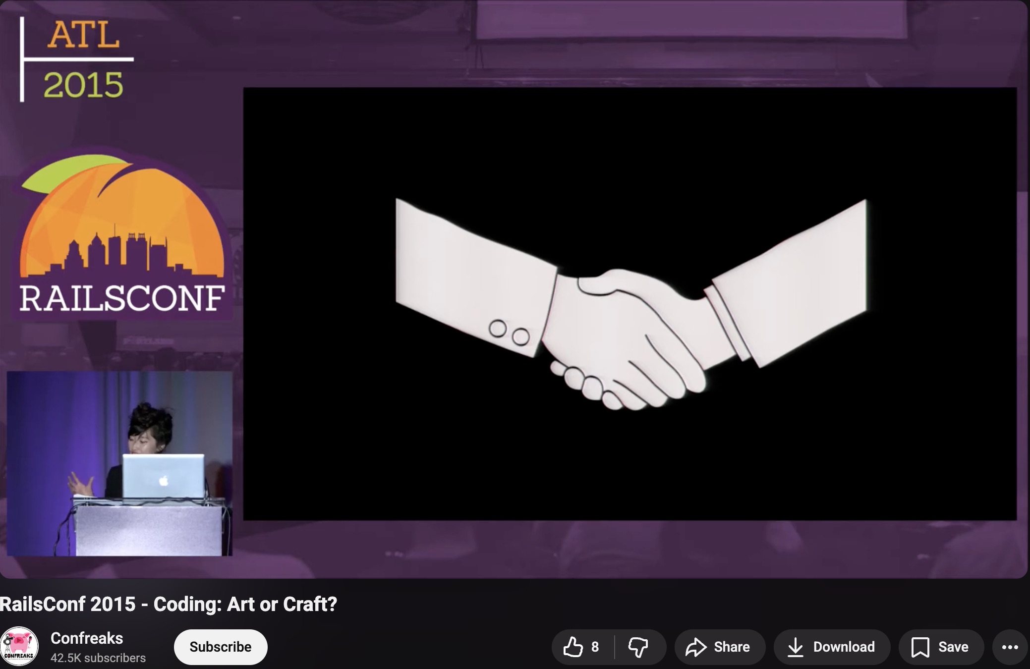 Screenshot of Emily Xie video paused on metaphor quote