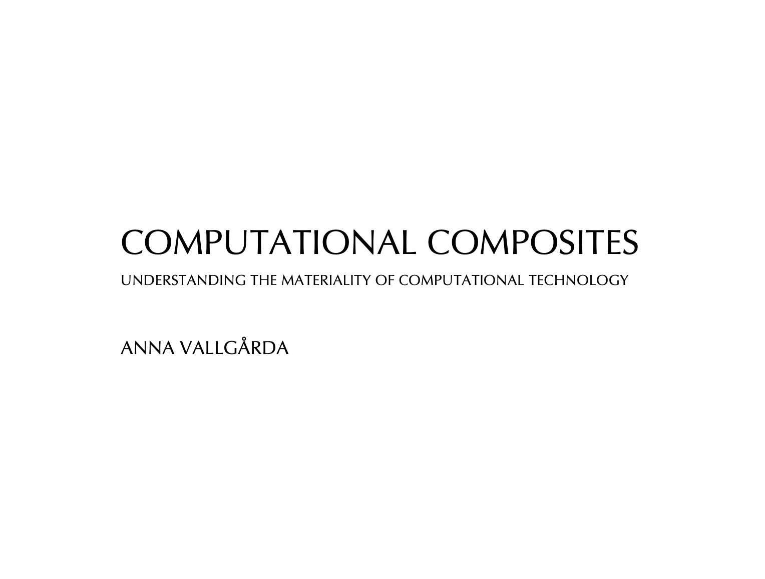 Cover or diagram from Cecilia Vallgårda's Computational Composites