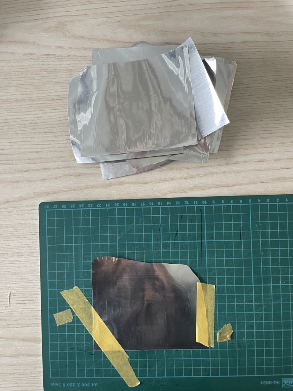 Marking aluminium for cutting into plates