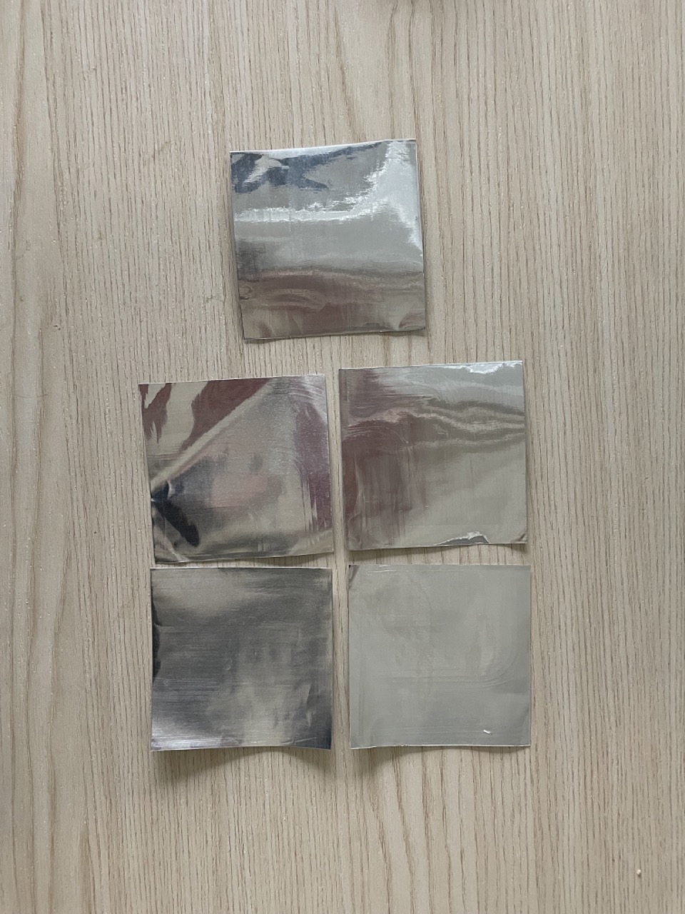 Cutting aluminium into squares