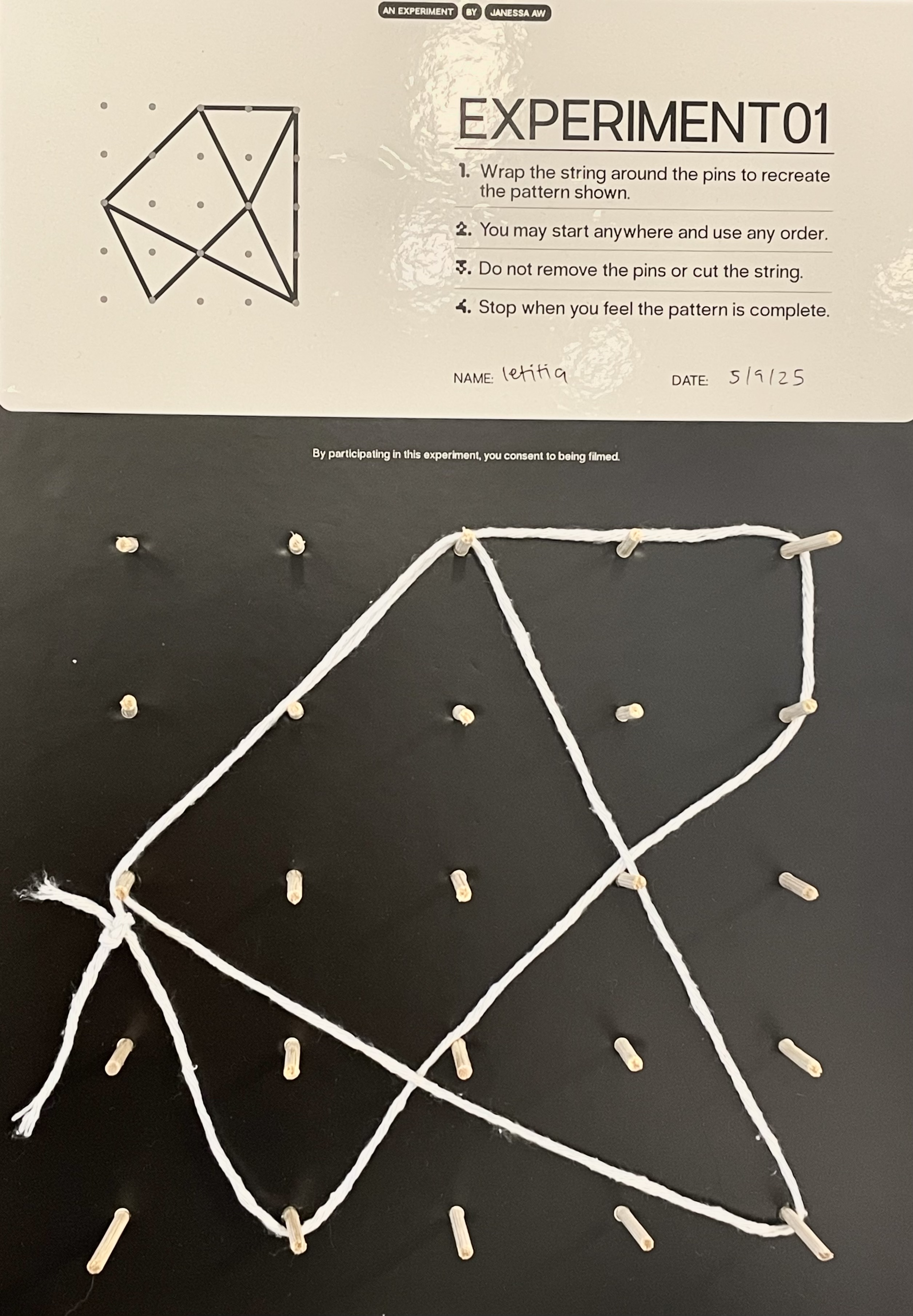 Outcome 4 — sagging string and visible tension