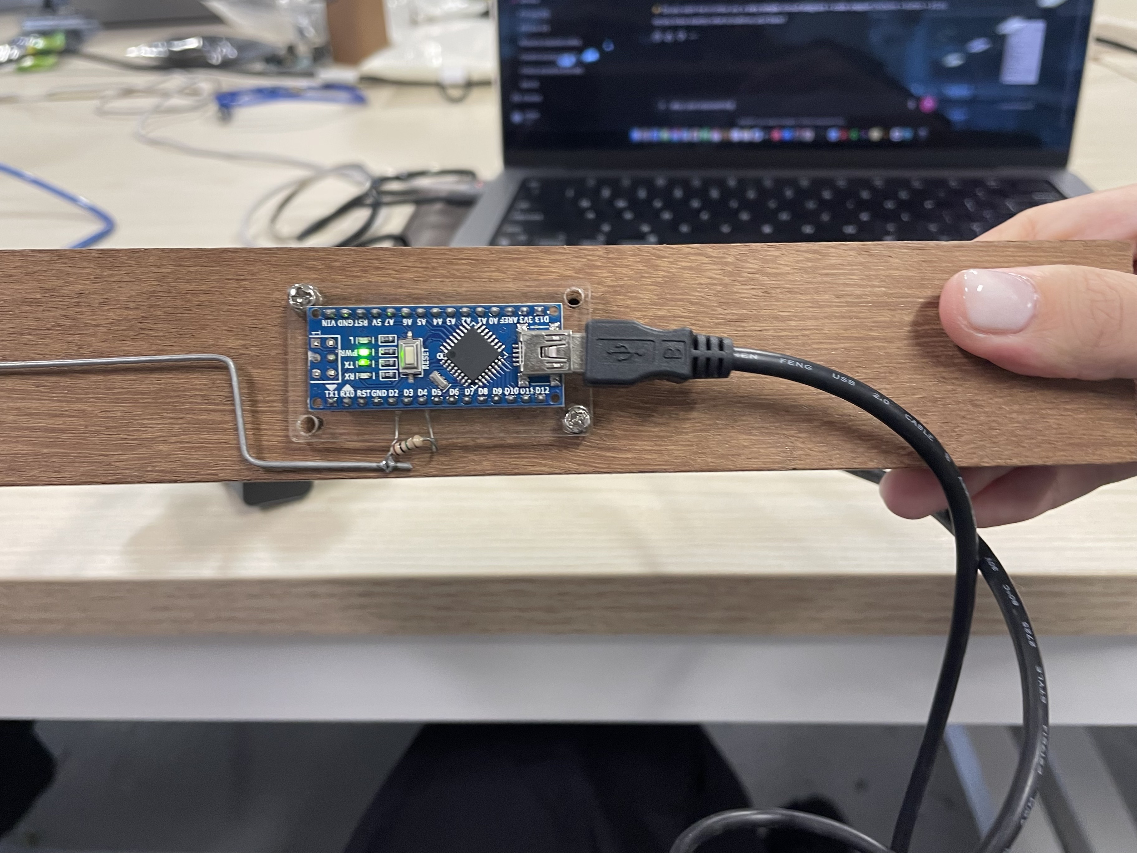 Arduino Nano clone on block