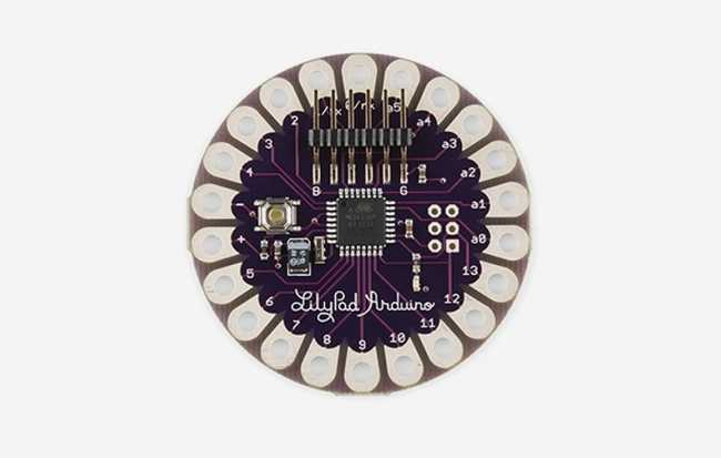Close up of LilyPad board
