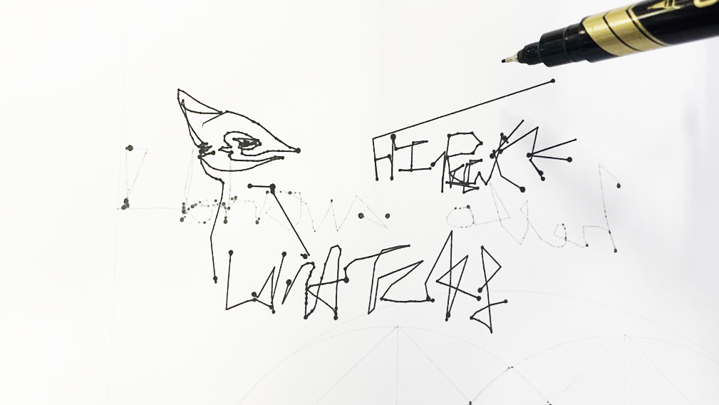Another AxiDraw drawing with visible distortion